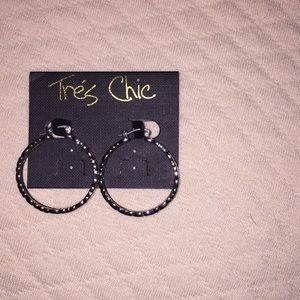 Brand New Tres Chic Geometric Hoop Earrings